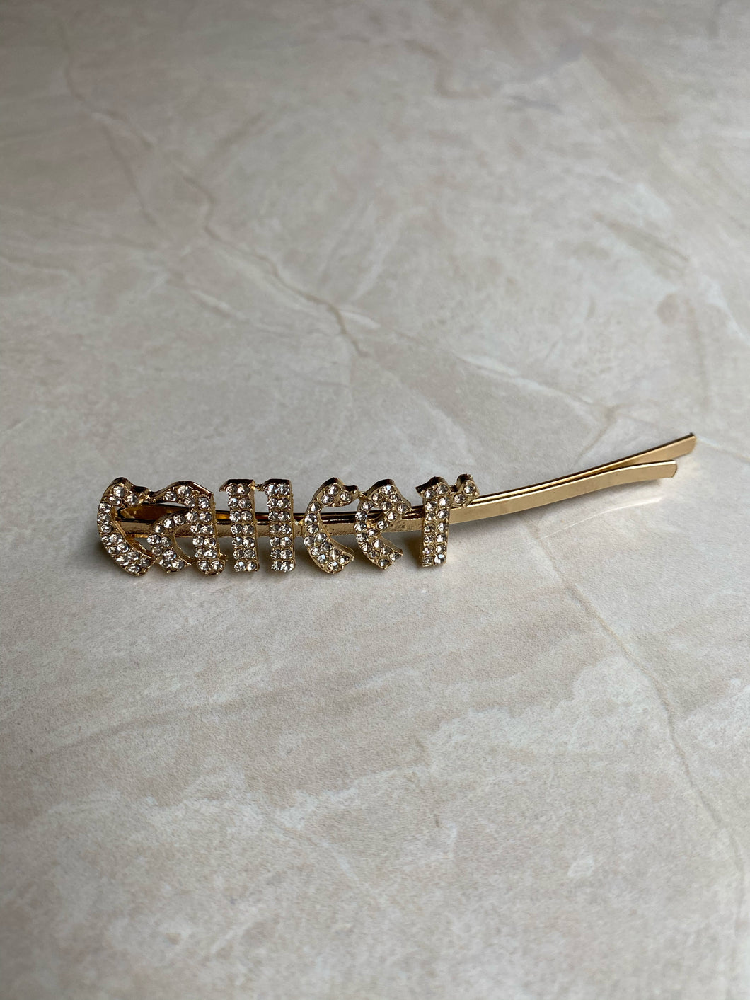 Cancer Rhinestone Barrette